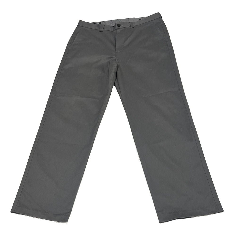 Nordstrom Smartcare Wrinkle Free Grey Chino Pants 34x32 Mens Cotton Twill